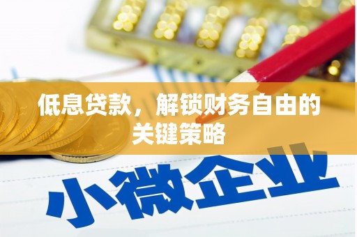 瑶海低息贷款，解锁财务自由的关键策略