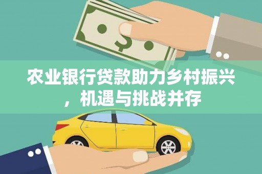 瑶海农业银行贷款助力乡村振兴，机遇与挑战并存