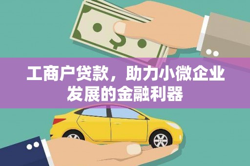 瑶海工商户贷款，助力小微企业发展的金融利器