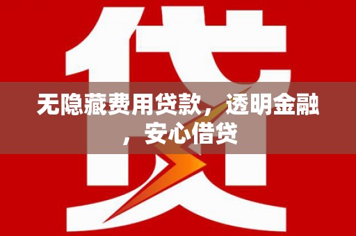 瑶海无隐藏费用贷款，透明金融，安心借贷