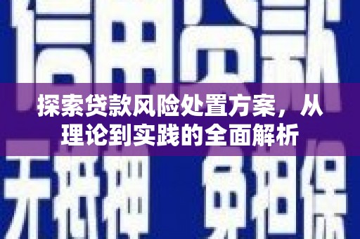 瑶海探索贷款风险处置方案，从理论到实践的全面解析