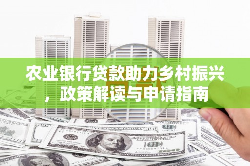 瑶海农业银行贷款助力乡村振兴，政策解读与申请指南