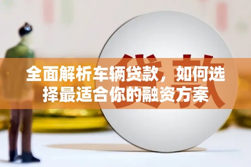 瑶海全面解析车辆贷款，如何选择最适合你的融资方案